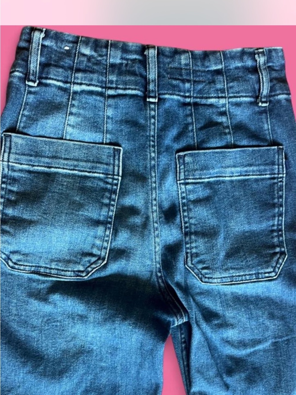 Maeve Wide-Leg Cropped Jeans in Dark Blue Wash - Picture 5 of 5
